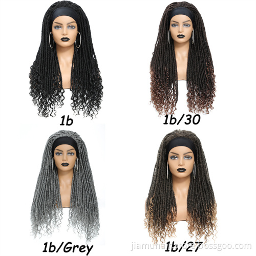 Long Dreadlocks Wig For Women Goddess Braid Headband Wig  Synthetic Braiding Crochet Hair Wigs